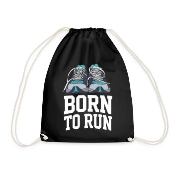 Trail Running - Born to Run - Drawstring Bag - black - Front