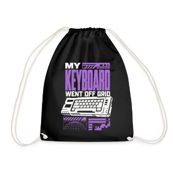 My Keyboard Went Off Grid – Gaming Tastatur - Turnbeutel - Schwarz - Vorne