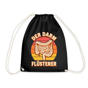 Der Darm Flüsterer - Arzt & Gastroenterologe - Turnbeutel - Schwarz - Vorne