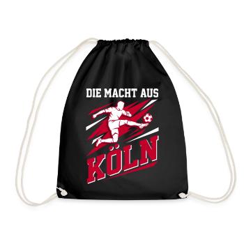 Köln Fußball Spieler - Kicker Fan Motiv - Turnbeutel - Schwarz - Vorne