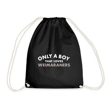 Seul un garçon qui aime le braque de Weimar - Sac de sport léger - noir - Devant