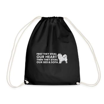 Ils volent notre cœur Samoyède - Sac de sport léger - noir - Devant