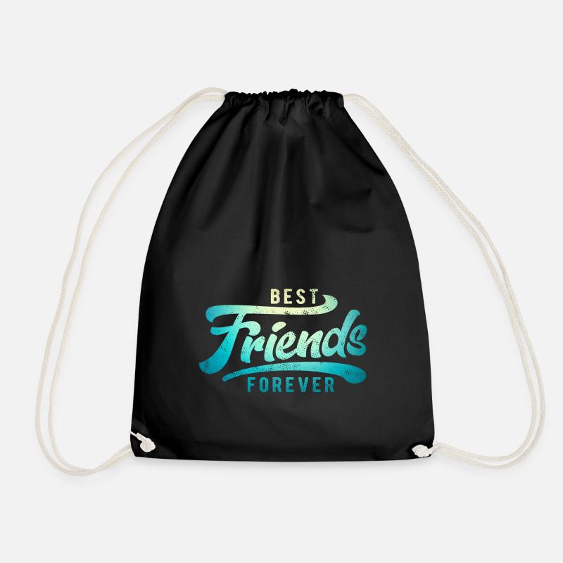 BFF Geschenk Beste Freunde Coole Freundinnen - Turnbeutel - Schwarz