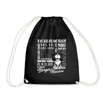 Je Suis Berger Américain Miniature - noir blancFR - Sac de sport léger - noir - Devant
