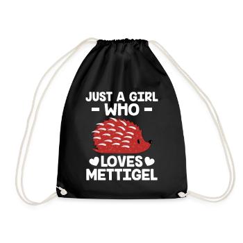 Mettigel Hackepeter Mett - Drawstring Bag - black - Front
