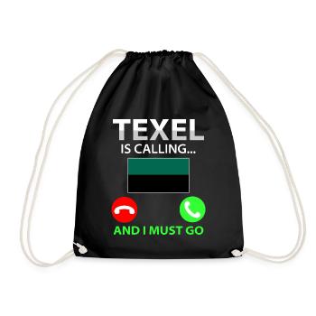 Texel calls Holland Island - Drawstring Bag - black - Front