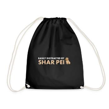 Easily Distracted By Shar Pei - Turnbeutel - Schwarz - Vorne