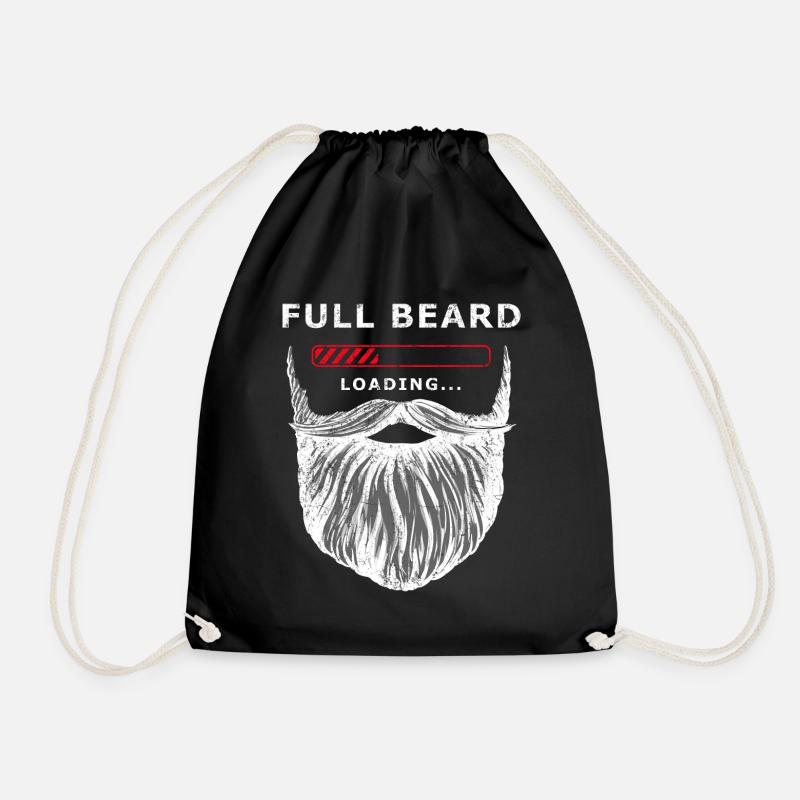 Full beard loading - Drawstring Bag - black