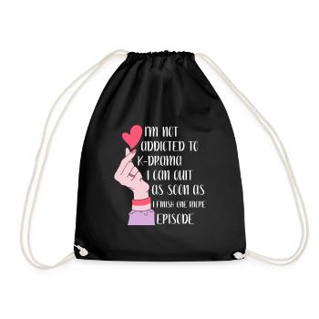 K-Drama Kdrama Korea South Korea Seoul K-Drama - Drawstring Bag - black - Front