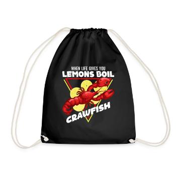 Crawfish Cajun & Crawfish Lobster Cooking - Drawstring Bag - black - Front