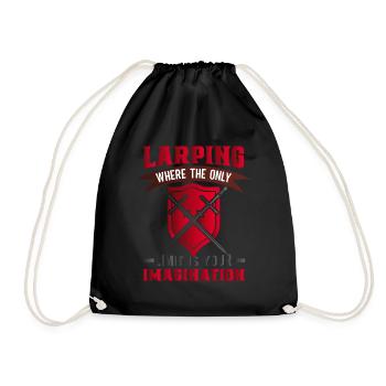 Larp Larper Larping Live Action Rollenspiel - Turnbeutel - Schwarz - Vorne