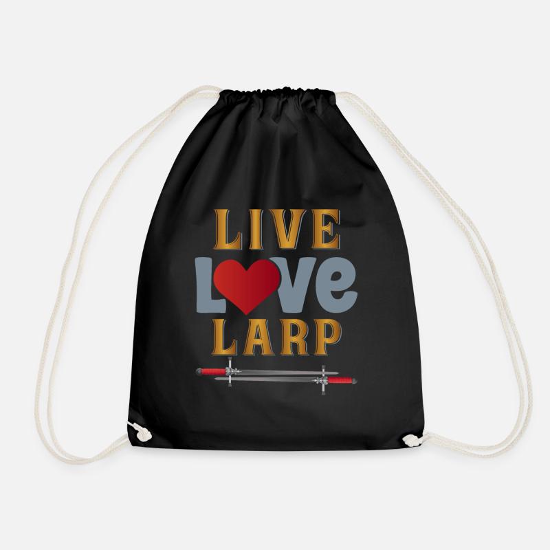 Larp Larper Larping Live Action Rollenspiel - Turnbeutel - Schwarz