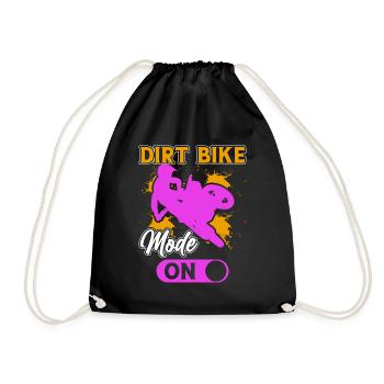 Motocross - Drawstring Bag - black - Front