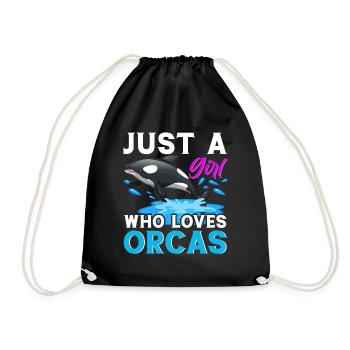 Orca Ocean Whale Orca Fan Seafood - Drawstring Bag - black - Front