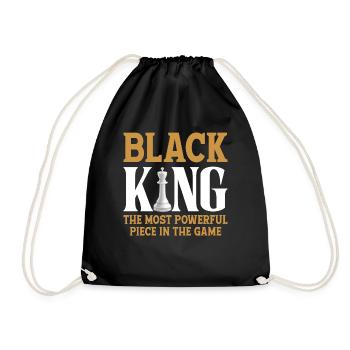 Schach Schachbrett Black History Month - Turnbeutel - Schwarz - Vorne