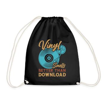 Platine vinyle vinyle rétro collection - Sac de sport léger - noir - Devant