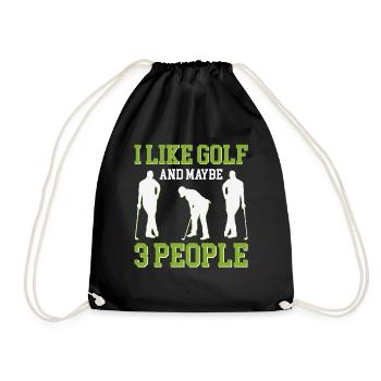 Golf Golfing Golfer Golfer Golf Club - Drawstring Bag - black - Front