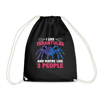 Tarantula Spider Spider Collector Pet - Drawstring Bag - black - Front