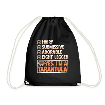 Tarantula Spider Spider Collector Pet - Drawstring Bag - black - Front