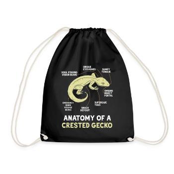 Crown Gecko Reptile Gecko Terrarium Pet - Sac de sport léger - noir - Devant