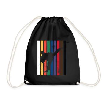 Karate Belt Colors Mens - Drawstring Bag - black - Front