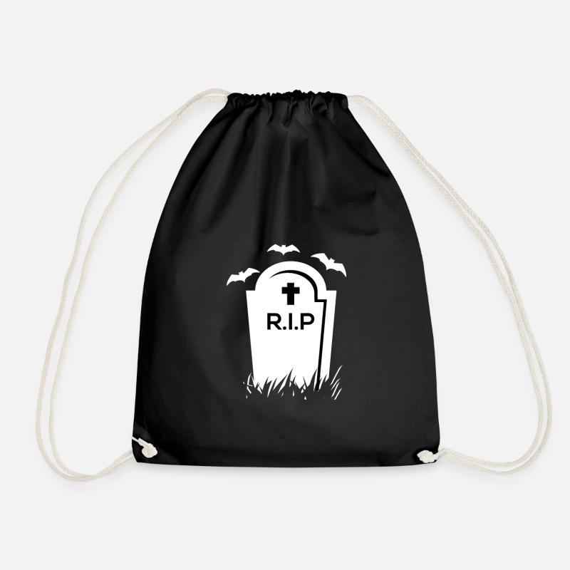 HALLOWEEN Friedhof Grab R.I.P - Turnbeutel - Schwarz