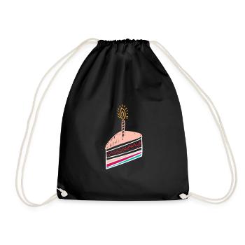 ANNIVERSAIRE DU GÂTEAU D'ANNIVERSAIRE - Sac de sport léger - noir - Devant