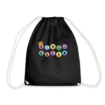 Bingo-Königin - Turnbeutel - Schwarz - Vorne