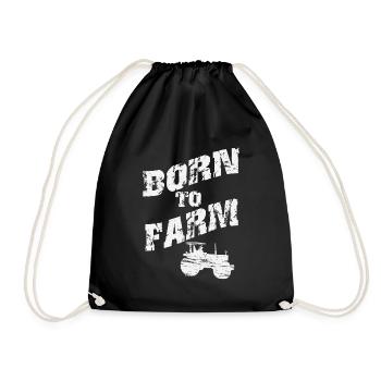 Farmer - Farming Farmer Tractor T-Shirt - Drawstring Bag - black - Front