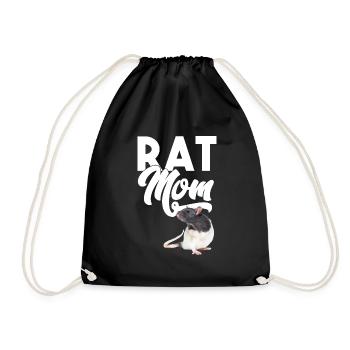 Ratte - Ratte Mama - Turnbeutel - Schwarz - Vorne