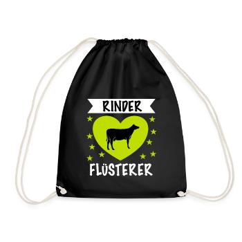Rinder Flüsterer - Turnbeutel - Schwarz - Vorne