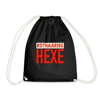 Rothaarige Hexe - Turnbeutel - Schwarz - Vorne