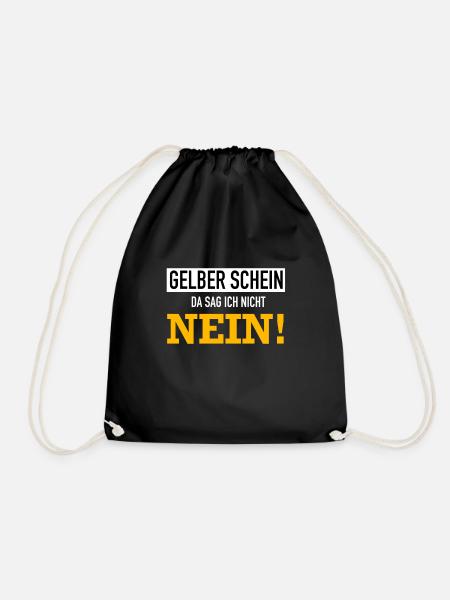 Krankgeschrieben Arbeitskollegen Geschenk - Turnbeutel - Schwarz