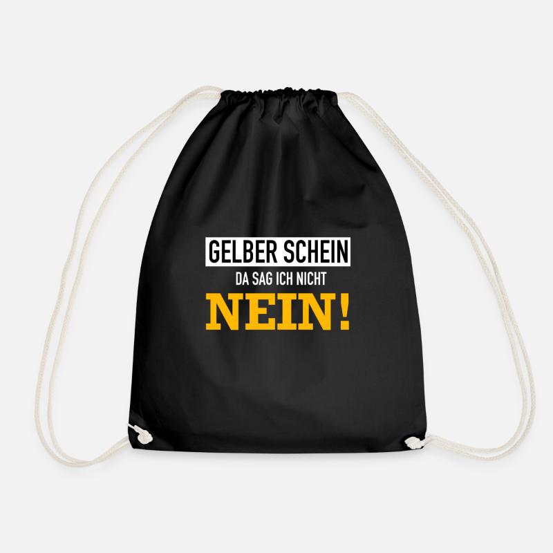 Krankgeschrieben Arbeitskollegen Geschenk - Turnbeutel - Schwarz