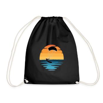 Kitesurf Coucher de soleil - Sac de sport léger - noir - Devant