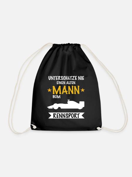 Rennsport Motorsport Rennfahrer Geschenkidee - Turnbeutel - Schwarz