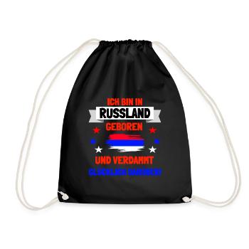 Russland Russisch Geschenkidee - Turnbeutel - Schwarz - Vorne
