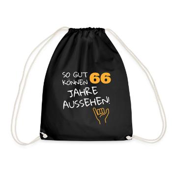 Die schöne Überraschung zum 66. Geburtstag - Turnbeutel - Schwarz - Vorne