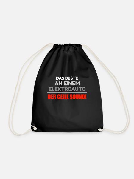 Das beste an einem Elektroauto - Turnbeutel - Schwarz