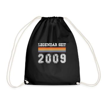 12. Geburtstag 12 Jahre Junge Mädchen Geschenk - Turnbeutel - Schwarz - Vorne