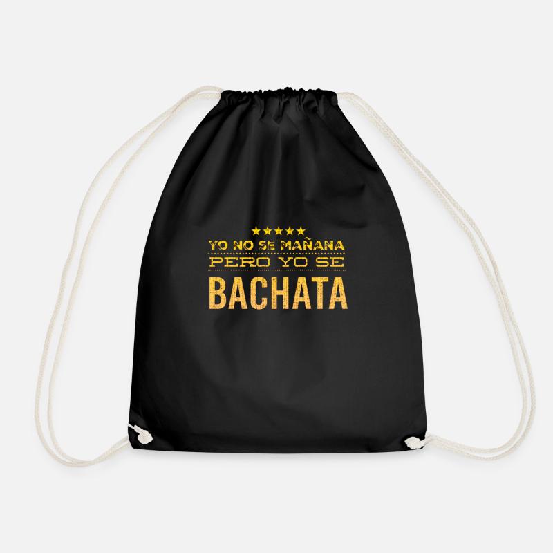 Bachata Dance Yo se Bachata - Drawstring Bag - black