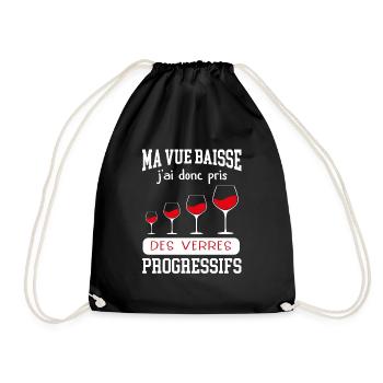 Cadeau drôle vue qui baisse - Sac de sport léger - noir - Devant