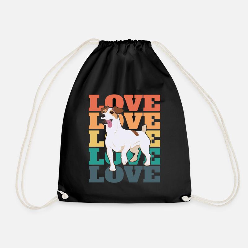 Jack Russell Terrier - Liebe - Turnbeutel - Schwarz