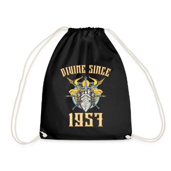 Dieu Viking, Divin Depuis 1957 Anniversaire 66 Ans - Sac de sport léger - noir - Devant