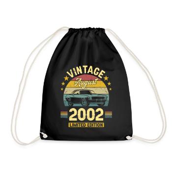 Vintage Août 2002 20 Ans Anniversaire - Sac de sport léger - noir - Devant
