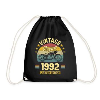 Vintage Août 1992 30 Ans Anniversaire - Sac de sport léger - noir - Devant