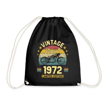 Vintage Août 1972 50 Ans Anniversaire - Sac de sport léger - noir - Devant