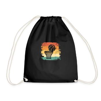 Design de joueur de basket-ball - Retro Vintage - Sac de sport léger - noir - Devant