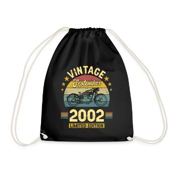 Vintage Septembre 2002 20 Ans Anniversaire - Sac de sport léger - noir - Devant