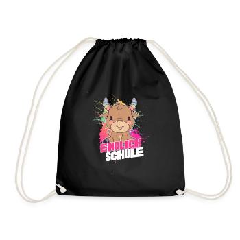 Schulanfänger, Erstklässler, ABC SCHÜTZE - Turnbeutel - Schwarz - Vorne
